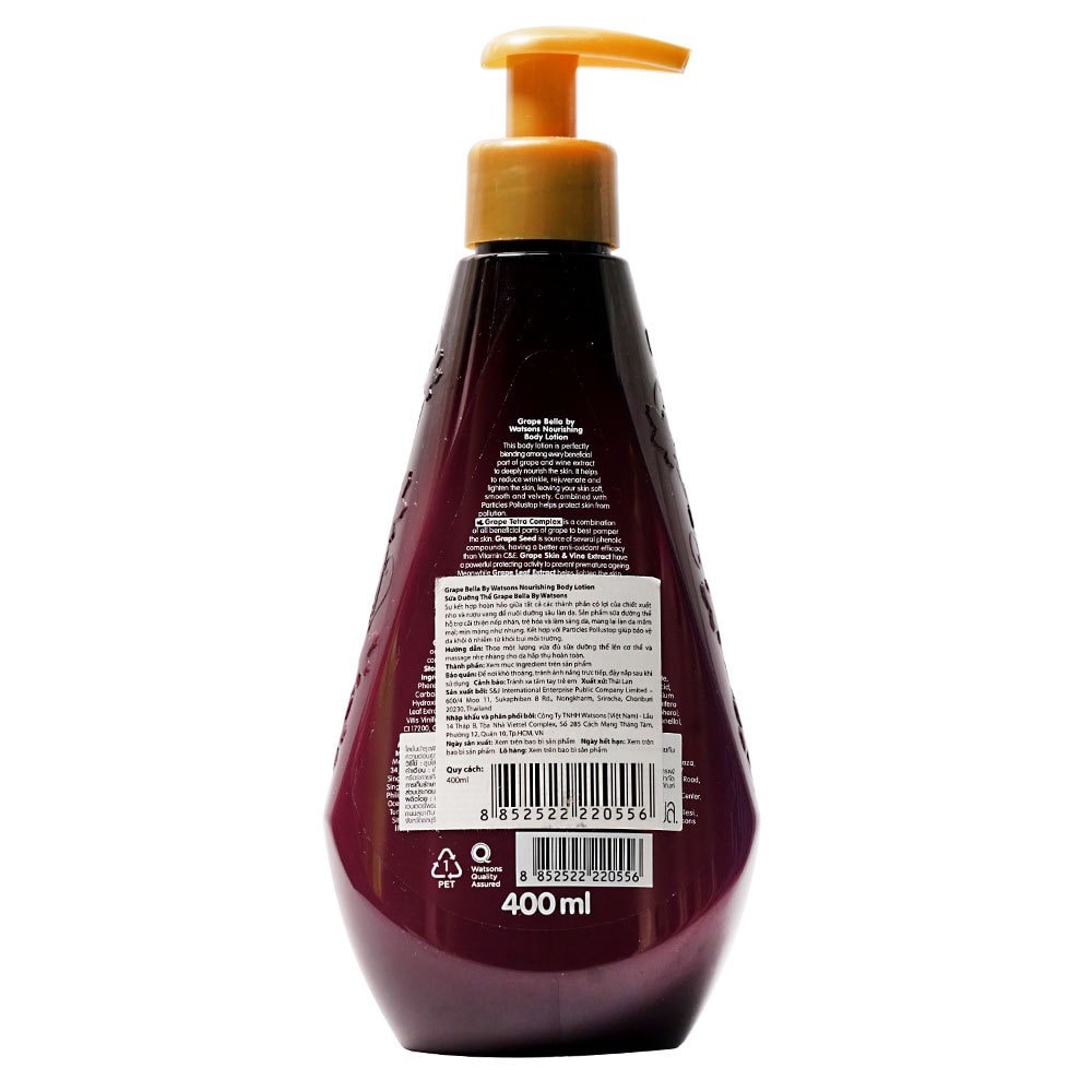 Sữa Dưỡng Thể Grape Bella By Watsons Nourishing Body Lotion 400ml