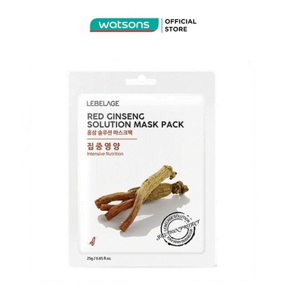 Mặt Nạ Lebelage Red Ginseng Solution Mask Pack Intensive Nutrition Chiết Xuất Nhân Sâm 25g