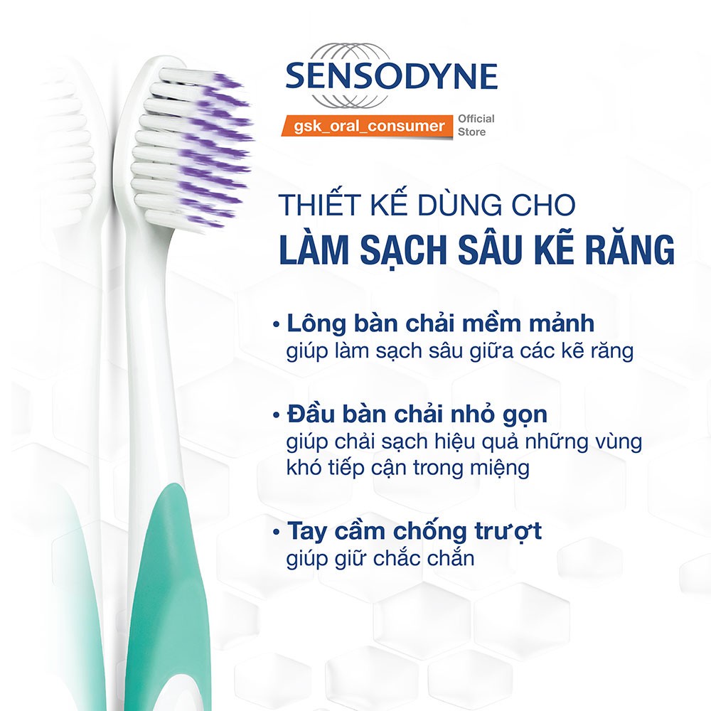 Bàn Chải Đánh Răng Sensodyne Deep Clean Lông Mềm Dành Cho Răng Nhạy Cảm 1 Cây