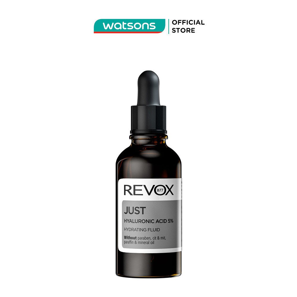 Tinh Chất Revox B77 Just Hyaluronic Acid 5% Hydrating Fluid Dưỡng Ẩm Mặt & Cổ 30ml
