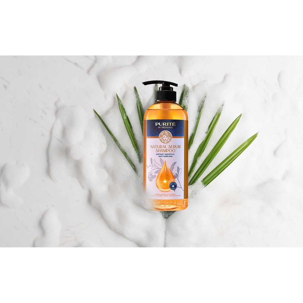 Dầu Gội Purité Natural Serum Instant Smooth & Anti Hairloss Giảm Gãy Rụng 620ml