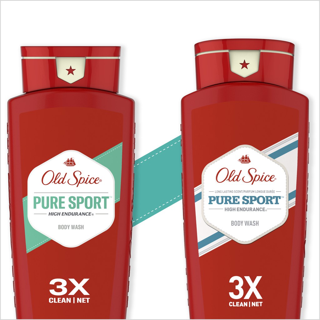 [Mã FMCGWA101 giảm 8% đơn 250K] Sữa Tắm Old Spice Pure Sport High Endurance 532ml