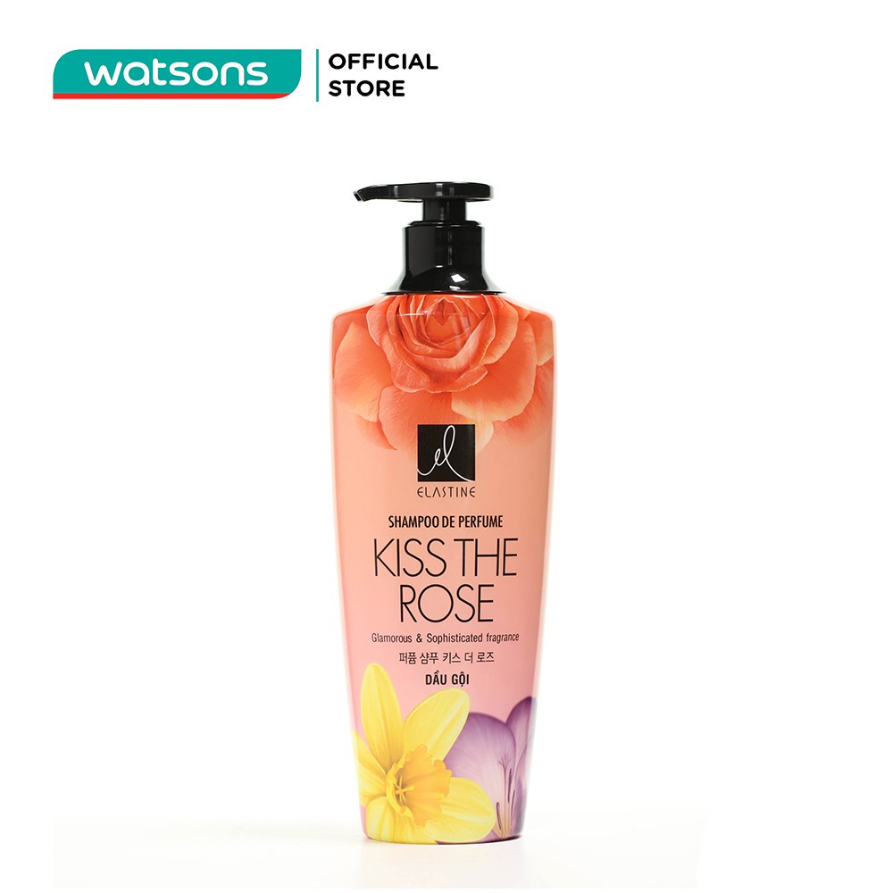 Dầu Gội Nước Hoa Elastine Kiss The Rose 600ml