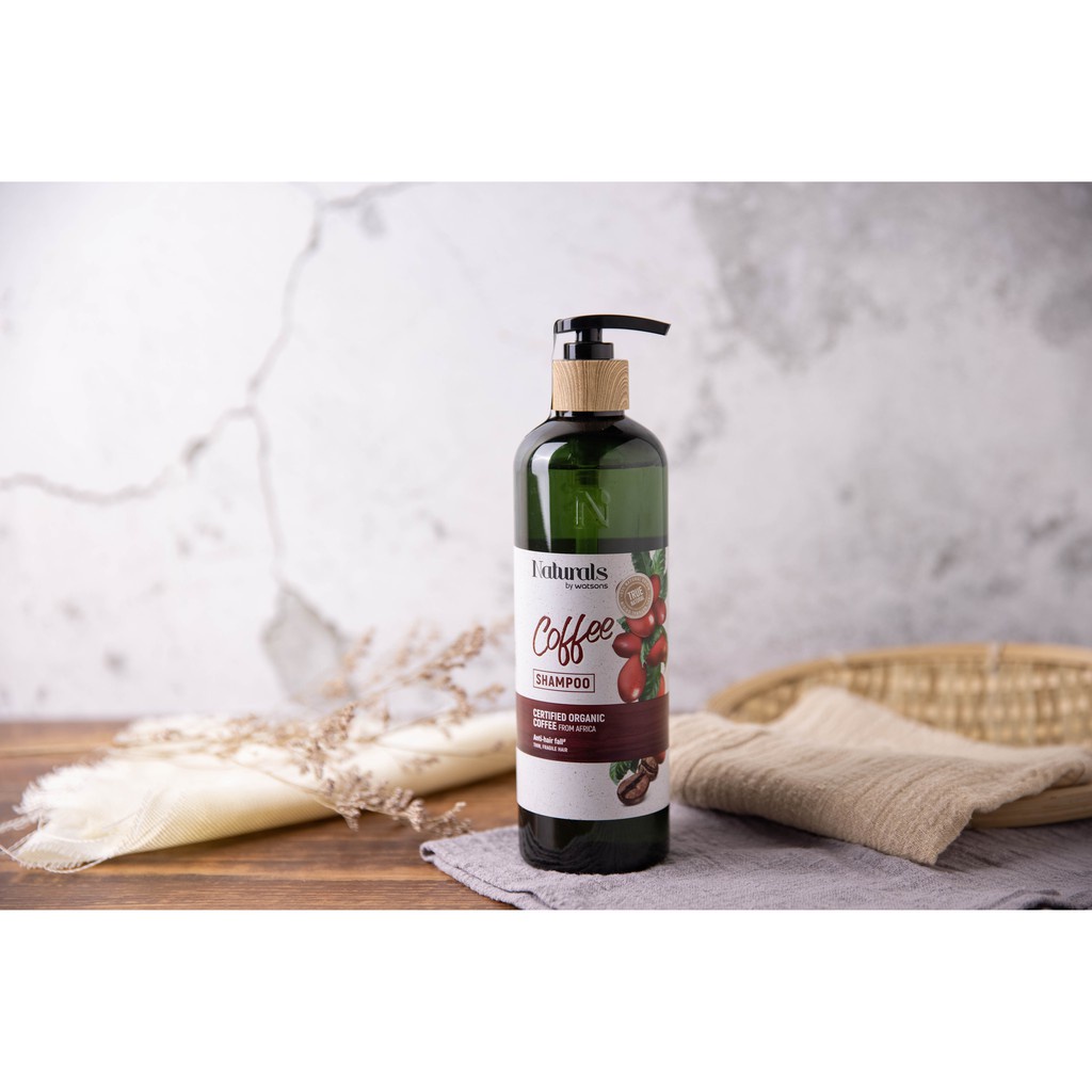 Dầu Gội Naturals By Watsons True Natural Chiết Xuất Coffee 490ml