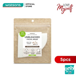 Mặt Nạ Bông Watsons Love My Softness Unbleached Facial Mask 5 Miếng