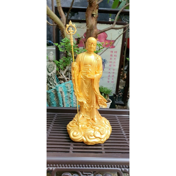 Tượng Ngài Địa Tạng Vương Bồ Tát-chất liệu composite đúc đặc bền chắc(tặng ngài Địa Tạng mini ạ) luôn có mã giảm giá