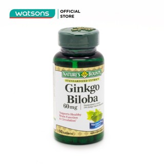 [Mã FMCGWA101 giảm 8% đơn 250K] Viên Uống Bảo Vệ Tế Bào Thần Kinh Nature's Bounty Gingko Biloba 60 Viên