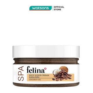 Kem Tẩy Tế Bào Da Felina Body Scrub Cream Hạt Cà Phê Và Tinh Dầu Dừa 220g