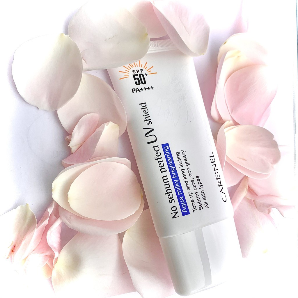 Kem Chống Nắng Care:Nel No Sebum Perfect UV Shield Trắng Sáng Da SPF50+/PA++++ 50ml