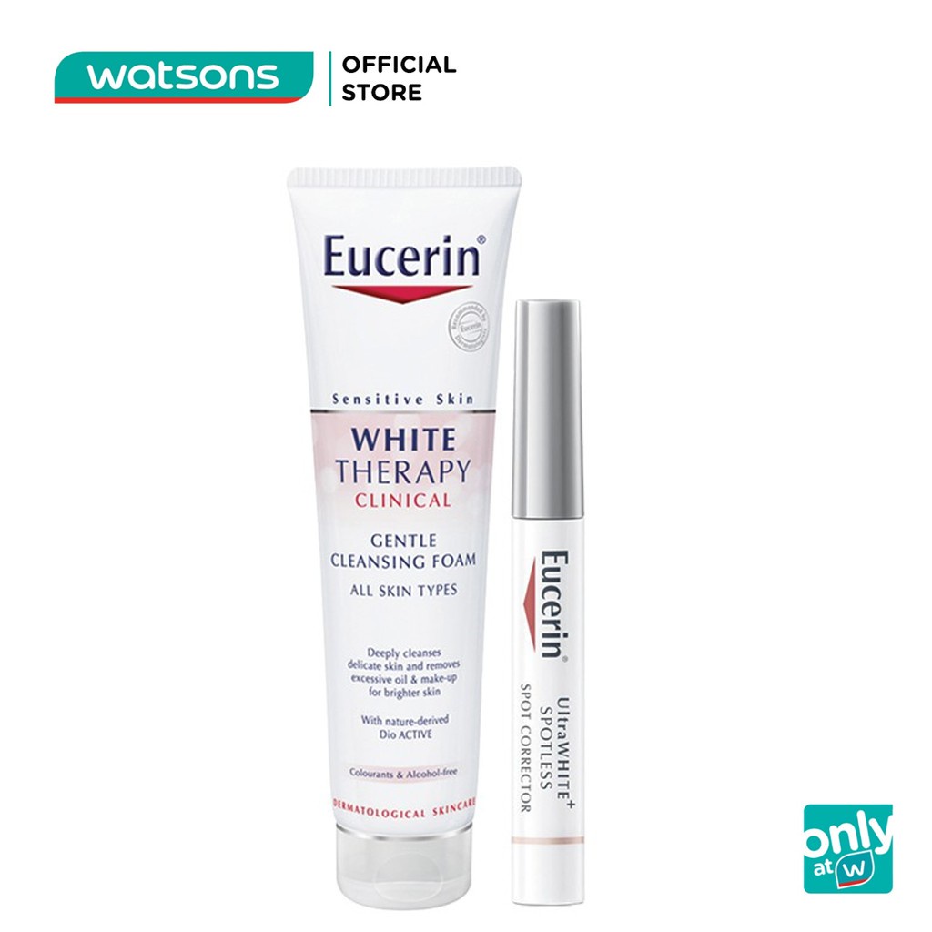 Combo Eucerin Kem Trị Thâm Nám 5ml & Sữa Rửa Mặt Trắng Da 150ml