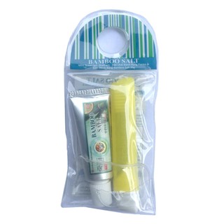 Mini Travel Set - OralCare - (Bàn Chải Đánh Răng Perioe + Kem Đánh Răng Bamboo Salt)