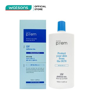 Kem Chống Nắng Vật Lý Make P:rem UV Defense Me. Blue Ray Sun Fluid SPF 50+ PA++++ Dạng Sữa 100ml