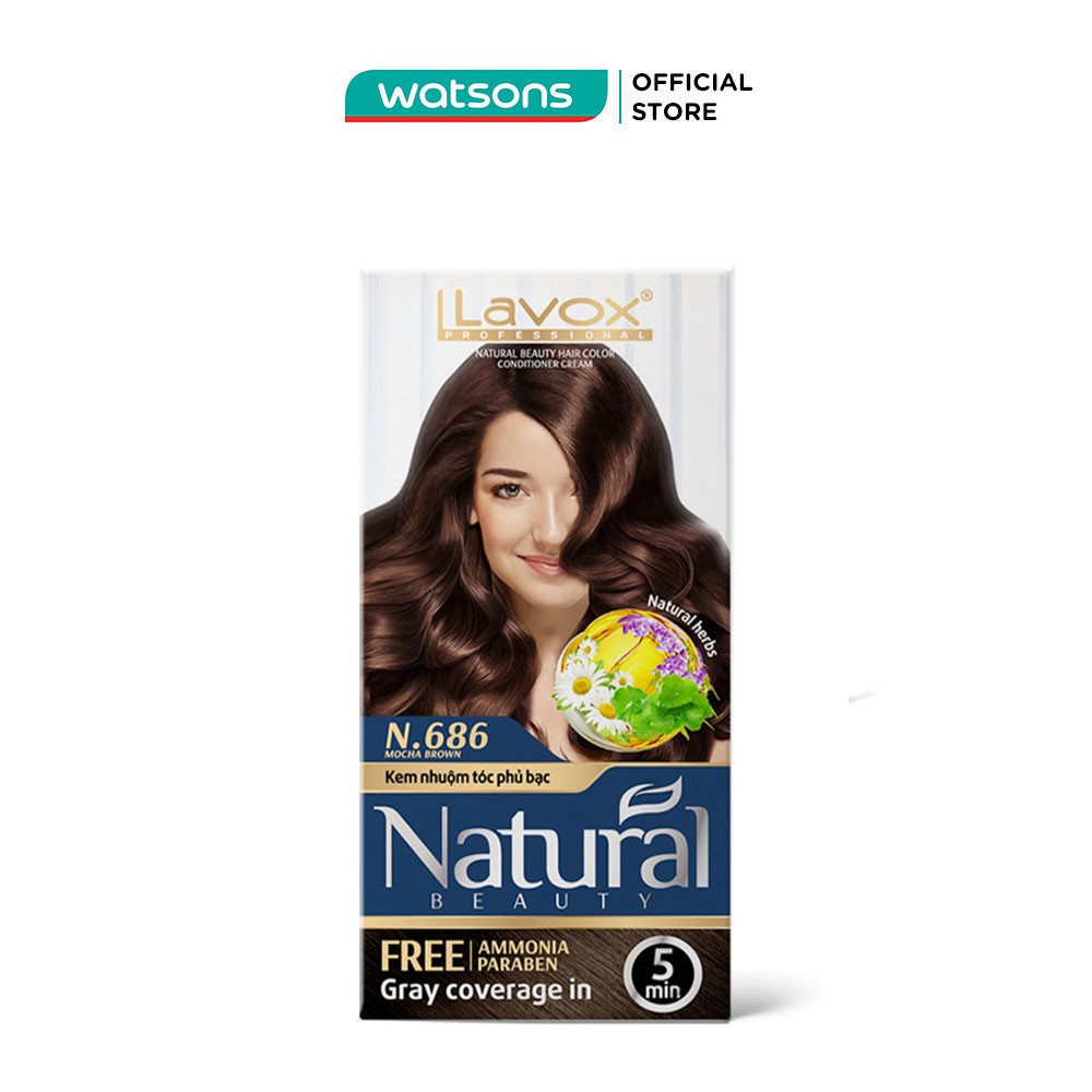 Nhuộm Phủ Bạc Lavox Natural Beauty Conditoner Cream 40g x 2+7ml