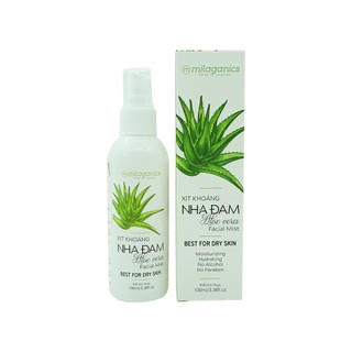 Xịt Khoáng Nha Đam Milaganics 100ml