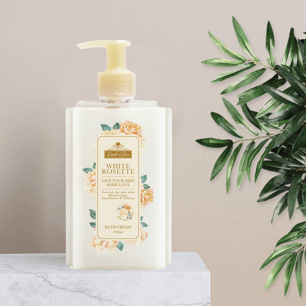 Kem Tắm Garden Of Love White Rosette Cấp Ẩm Sâu Cho Làn Da Từ Hoa Huệ Trắng Bath Cream 400ml