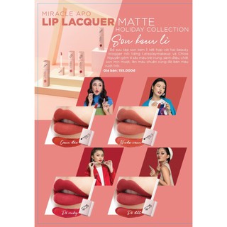 Son LipIce Miracle Apo Lacquer Matte Holiday 3ml - Đỏ Đất