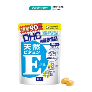 Thực Phẩm Bảo Vệ Sức Khỏe DHC Natural Vitamin E Soybean Bổ Sung Vitamin E 90 Viên 53.4g