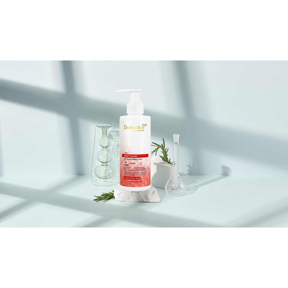 Sữa Rửa Mặt Dermaction Plus by Watsons Gentle Deep Clean Liquid Sạch Sâu 150ml