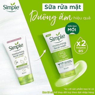 Sữa Rửa Mặt Simple Dưỡng Ẩm 150ml