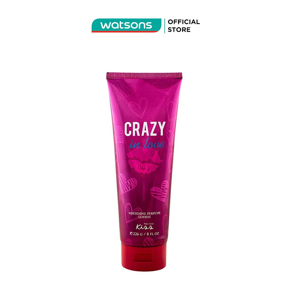 Sữa Dưỡng Thể Malissa Kiss Crazy In Love Dưỡng Trắng Làn Da Toàn Thân Với Hương Nước Hoa 226g