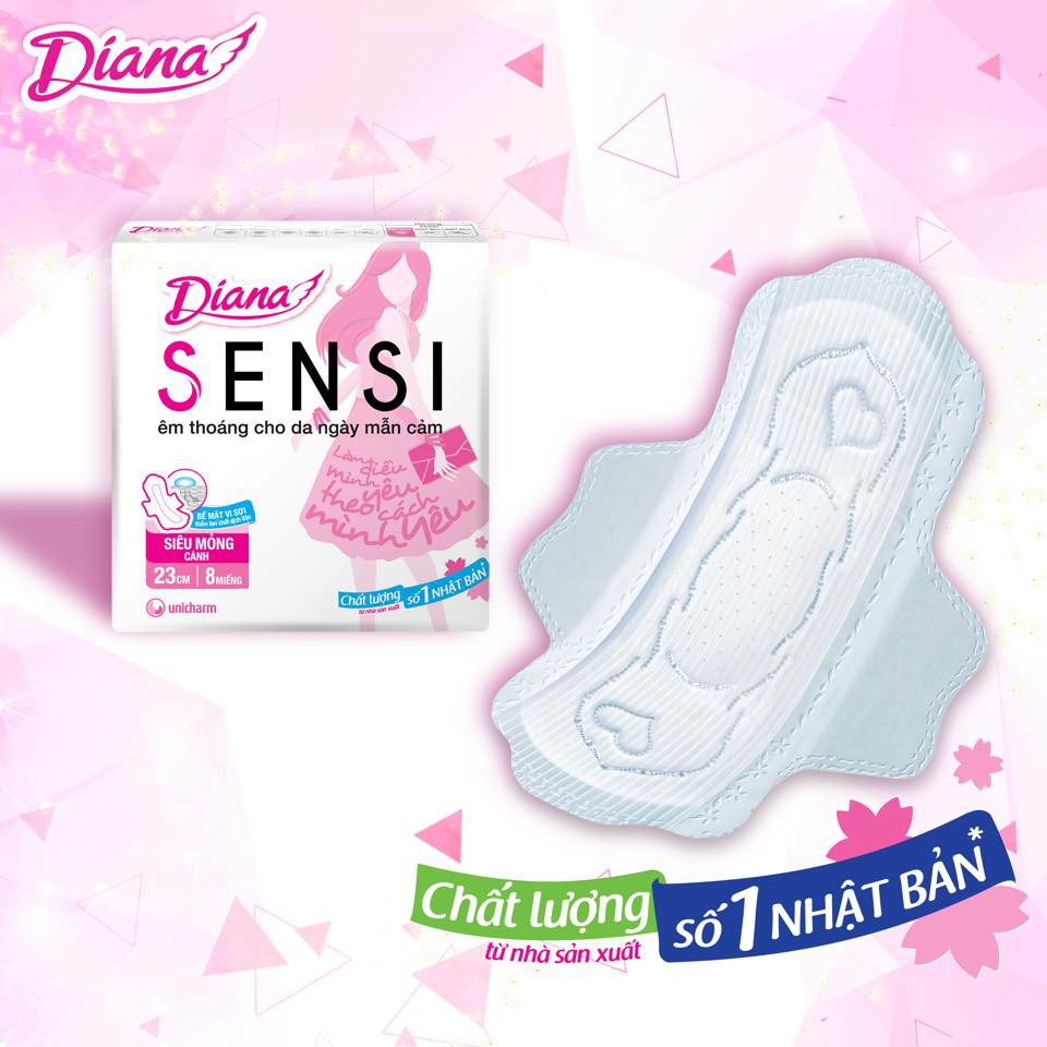 Băng Vệ Sinh Diana Sensi Day 23cm 8 Miếng