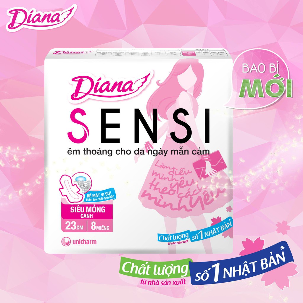 Băng Vệ Sinh Diana Sensi Day 23cm 8 Miếng