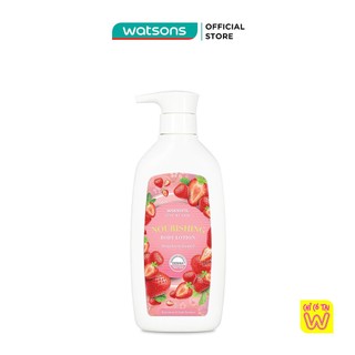 Sữa Dưỡng Thể Watsons Nourishing Strawberry Chiết Xuất Từ Dâu Giúp Dưỡng Ẩm Làn Da 500ml