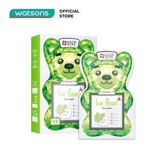 Mặt Nạ Gấu Băng Dịu Mát Cho Da Nhạy Cảm SNP Ice Bear Cica Mask 33ml
