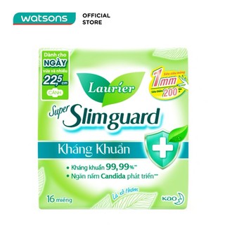   Mã FMCGWA101 giảm 8% đơn 250K  Băng Vệ Sinh Laurier Super Slimguard ChoNgày Nhiều Kháng Khuẩn Siêu Mỏng 1mm 16 Miếng 