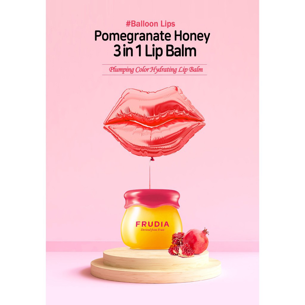 Dưỡng Môi Frudia Pomegranate Honey 3 in 1 Lip Balm Thạch Lựu Mật Ong 10ml