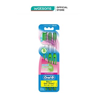 Bàn chải đánh răng oral-b trà xanh vỉ 3