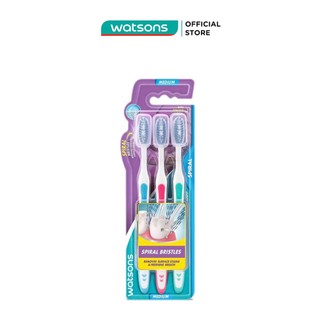 Bàn Chải Đánh Răng Xoắn Ốc Watsons (Trung Bình) 3 Cây