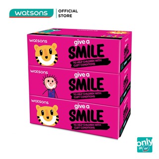 Bộ 3 Khăn Giấy Watsons Charity Smiles100 Miếng/Hộp