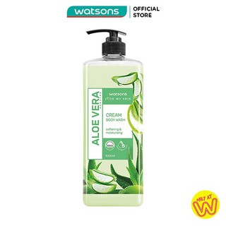 Kem Tắm Watsons Love My Skin Aloe Vera Scented Cream Body Wash Chiết Xuất Lô Hội 1000ml