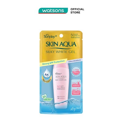 Gel Chống Nắng Dưỡng Da Trắng Mượt Sunplay Skin Aqua Silky White Gel SPF50 30g
