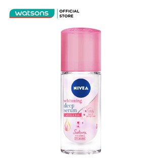 Lăn Ngăn Mùi Nivea Whitening Deep Serum Sakura 0% Alcohol Roll On Hương Hoa Anh Đào 40ml