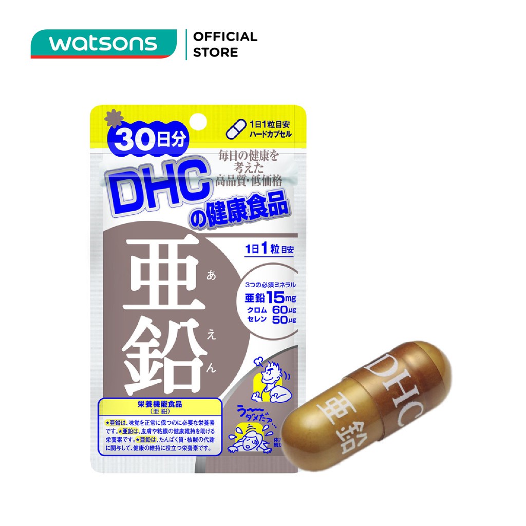 Thực Phẩm Bảo Vệ Sức Khỏe DHC Zinc Hard Capsule Viên Nang Cứng 30 viên túi