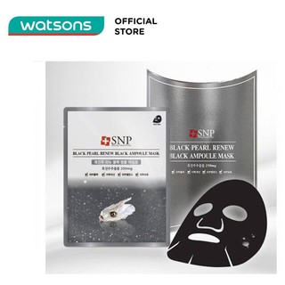 Mặt Nạ Tinh Chất Collagen Ngọc Trai Đen Phục Hồi Da Bị Hư Tổn SNP Black Pearl Renew Ampoule Mask25ml