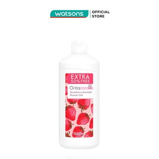 Gel Tắm Orita Strawberry Shower Gel Extra 50% Free Hương Dâu Thơm Mát Dịu Nhẹ Làn Da 1500ml
