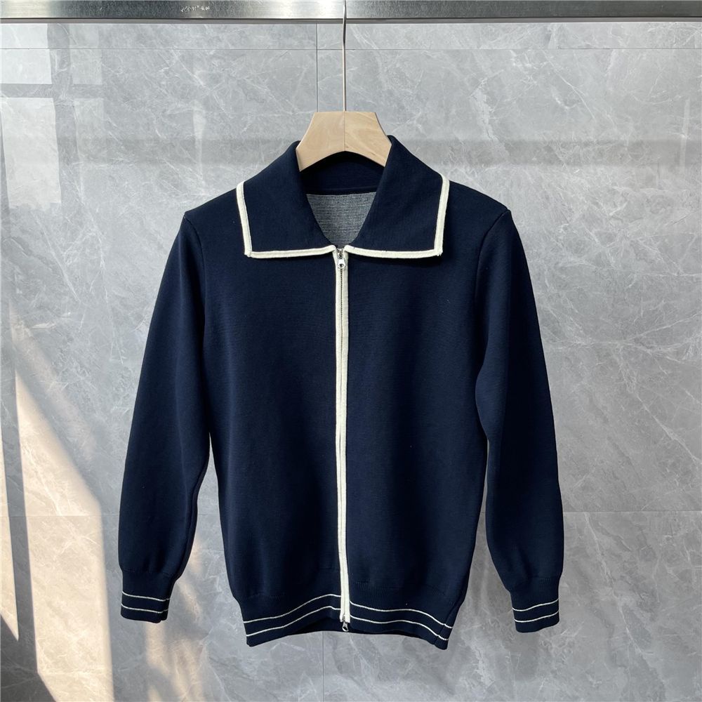 Áo Khoác cardigan Dệt Kim Phối Khóa Kéo Thời Trang Thu Đông Cho Nam