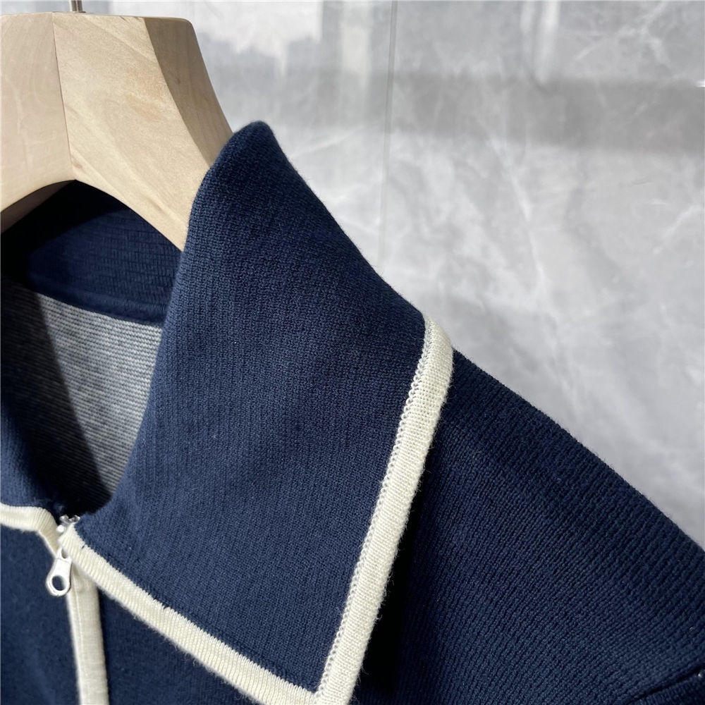 Áo Khoác cardigan Dệt Kim Phối Khóa Kéo Thời Trang Thu Đông Cho Nam