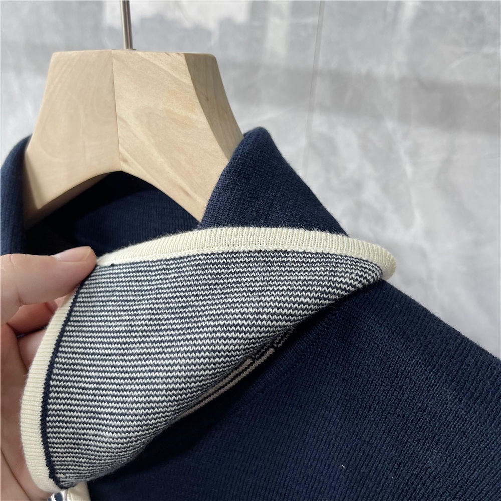 Áo Khoác cardigan Dệt Kim Phối Khóa Kéo Thời Trang Thu Đông Cho Nam