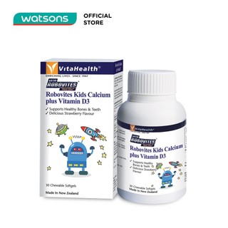 Thực Phẩm Chức Năng Vitahealth Robovites Kids Calcium Plus Vitamind3 30 Viên/hộp