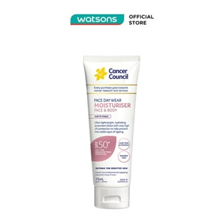 Kem Chống Nắng Cancer Council Face Day Moisturizer Dưỡng Ẩm Dành Cho Da Mặt SPF50+ 75ml