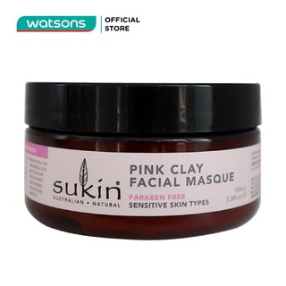 Mặt Nạ Sukin Sensitive Pink Clay Facial Masque Đất Sét Hồng Cho Da Nhạy Cảm 100ml