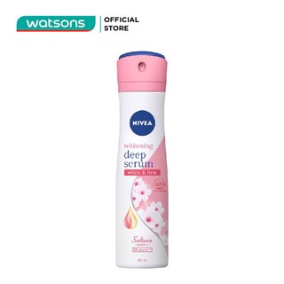 Xịt Ngăn Mùi Nivea Whitening Deep Serum Sakura Spray Dưỡng Trắng Chuyên Sâu 150ml