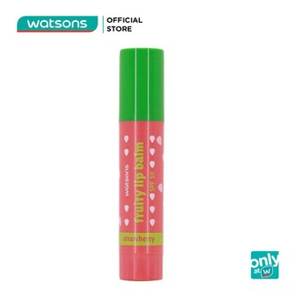 Son Dưỡng Watsons Fruity Lip Balm Spf10 Strawberry Chống Nắng Nhẹ Chiết Xuất Từ Dâu 3.5g