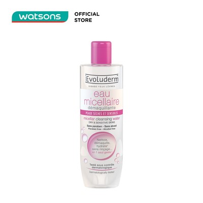 [Mã FMCGWA101 giảm 8% đơn 250K] Nước Tẩy Trang Evoluderm Cho Da Khô, Nhạy Cảm 250ml