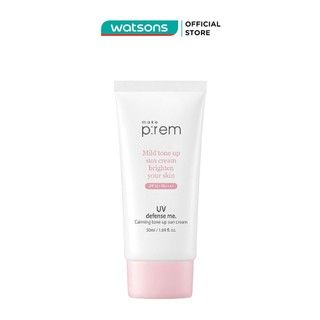 Kem Chống Nắng Vật Lý Make P:rem UV Defense Me. Calming Tone Up Nâng Tone SPF50+ PA++++ 50ml