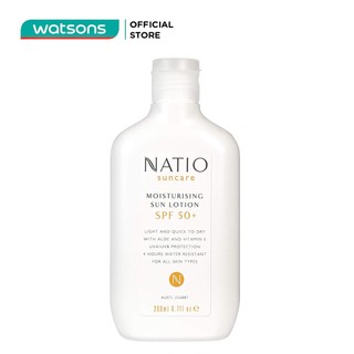 Lotion Dưỡng Ẩm Chống Nắng Spf 50+ Natio Suncare Moisturising Sun Lotion Spf 50+ 200ml